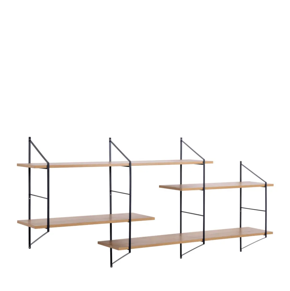 TOCRO Etagère murale en bois et métal L191cm