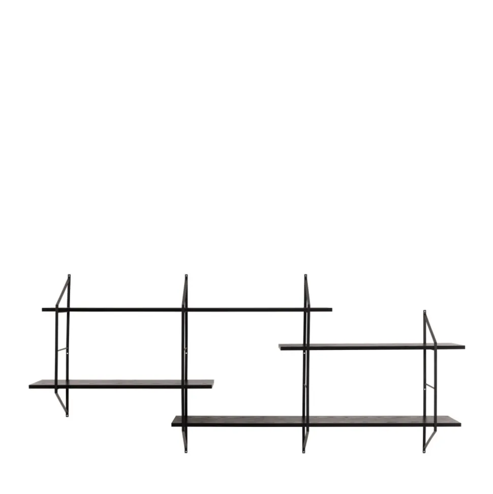 TOCRO Etagère murale en bois et métal L191cm