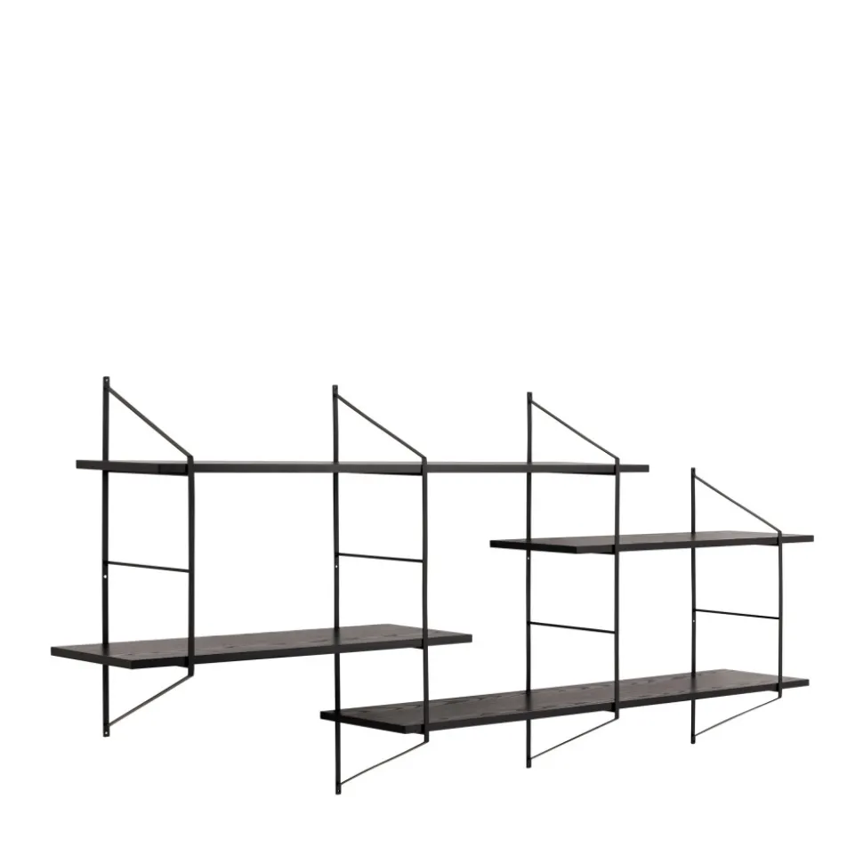 TOCRO Etagère murale en bois et métal L191cm