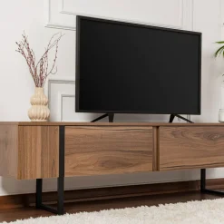 TOD Meuble TV 2 portes en bois et métal L180cm