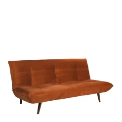 TOMMY Canapé convertible 3 places en velours