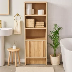 TORI Colonne de rangement en bois H120cm