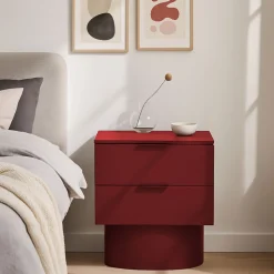 TOTEM Table de chevet 2 tiroirs en bois