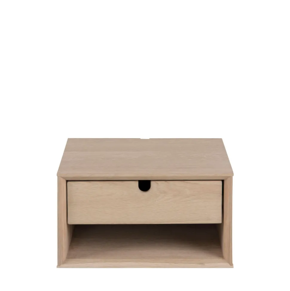TROGON Table de chevet murale 1 tiroir, 1 niche en bois