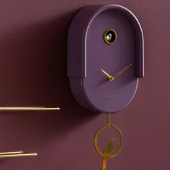 TWEET Horloge murale en métal avec coucou