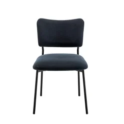 VANDER Lot de 2 chaises en velours côtelé et métal
