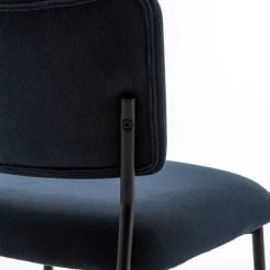 VANDER Lot de 2 chaises en velours côtelé et métal