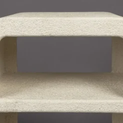 VEDA Table de chevet 2 niches finition marbre recyclé