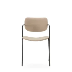 VELURA Lot de 2 chaises en simili cuir et métal