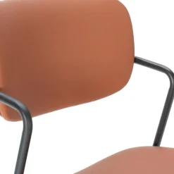 VELURA Lot de 2 chaises en simili cuir et métal