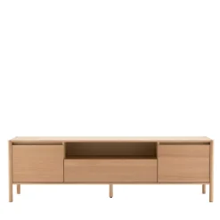 VERADE Meuble TV 2 portes 1 tiroir en bois L180cm