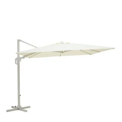 VEYA Parasol carré déporté en aluminium 3x3m