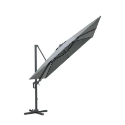 VEYA Parasol carré déporté en aluminium 3x3m