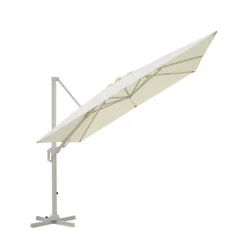 VEYA Parasol carré déporté en aluminium 3x3m