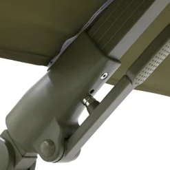 VEYA Parasol carré déporté en aluminium 3x3m