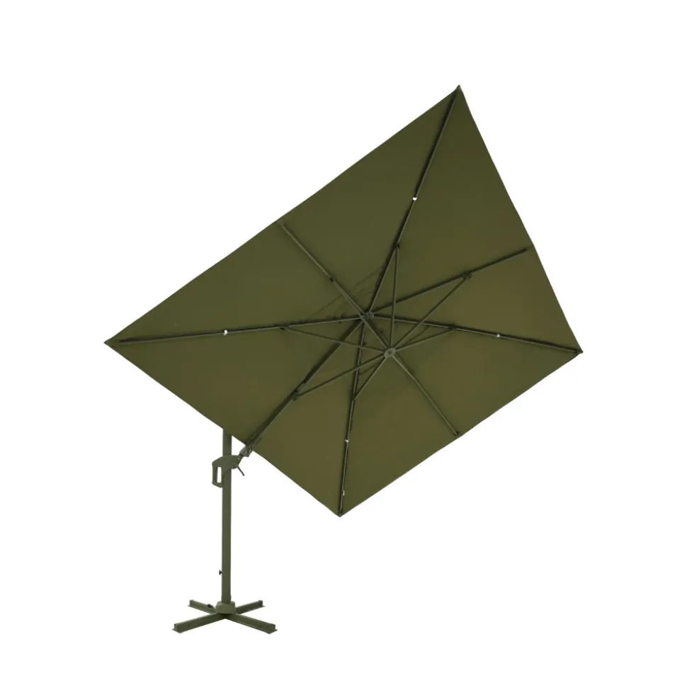 VEYA Parasol rectangulaire déporté en aluminium 3x4m