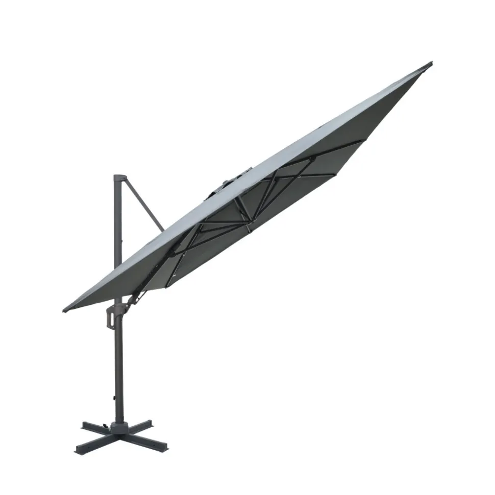 VEYA Parasol rectangulaire déporté en aluminium 3x4m