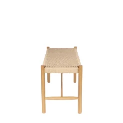 VICTOR Banc en corde tressée et bois L90cm