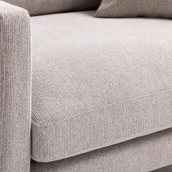 VILLABON Fauteuil XL en tissu pieds épingles noirs