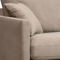 VILLABON Fauteuil XL en velours pieds épingles noirs