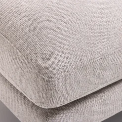 VILLABON Pouf en tissu pieds épingles noirs