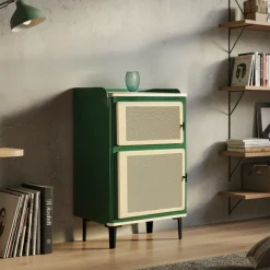 VINTAGIO Petit meuble de rangement 2 portes en métal H94cm