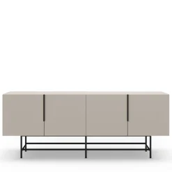 VINTARA Buffet 4 portes en bois et métal L200cm
