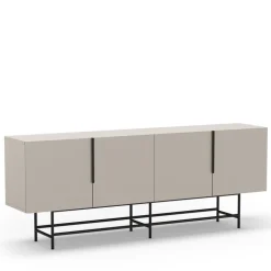 VINTARA Buffet 4 portes en bois et métal L200cm