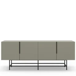 VINTARA Buffet 4 portes en bois et métal L200cm