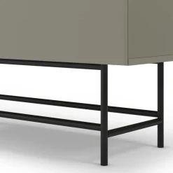 VINTARA Buffet haut 4 portes en bois et métal H128cm