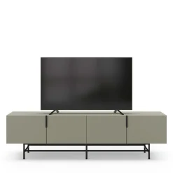 VINTARA Meuble TV 4 portes en bois et métal L200cm
