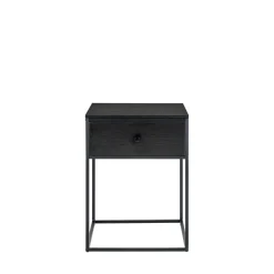 VITA Table de chevet avec tiroir en bois et métal
