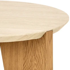 VIVO Table d'appoint ronde en effet travertin ø50cm