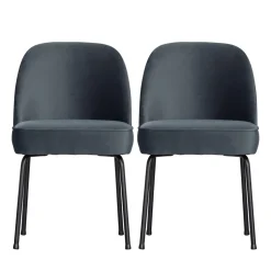 VOGUE Lot de 2 chaises design en velours