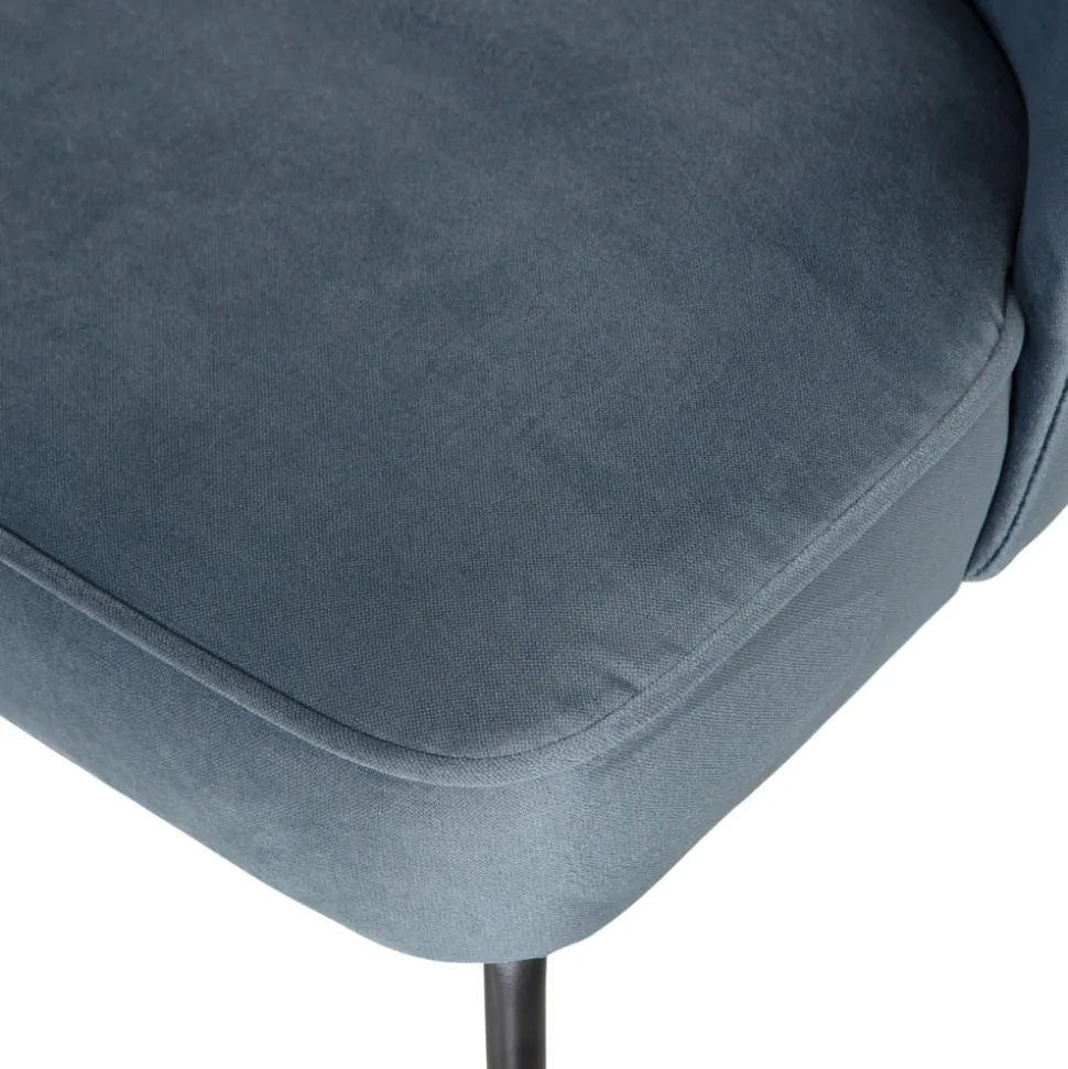 VOGUE Lot de 2 chaises design en velours