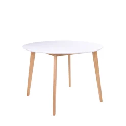 VOJENS Table à manger 2 personnes ronde en bois