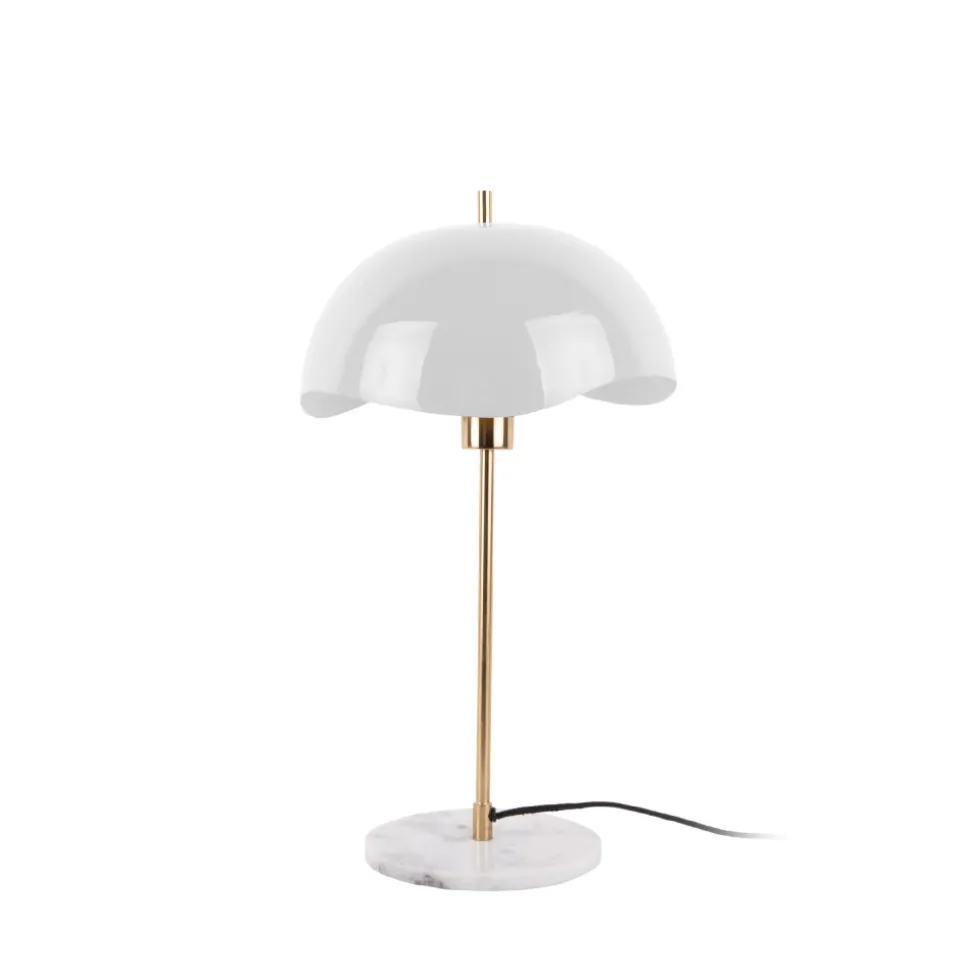 WAVED DOME Lampe à poser en métal et marbre