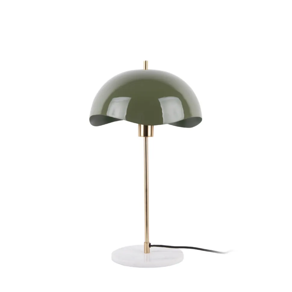 WAVED DOME Lampe à poser en métal et marbre