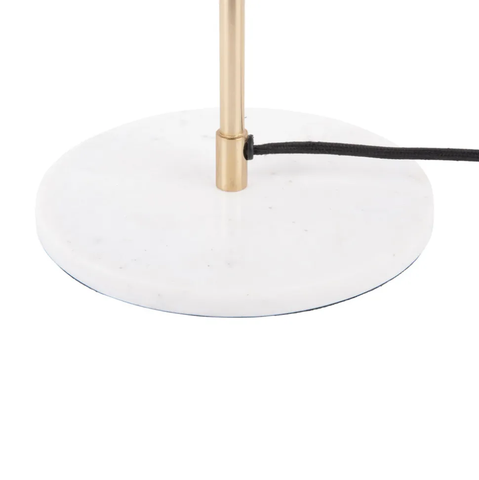 WAVED DOME Lampe à poser en métal et marbre