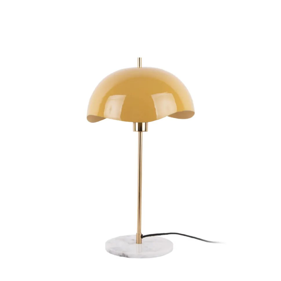 WAVED DOME Lampe à poser en métal et marbre