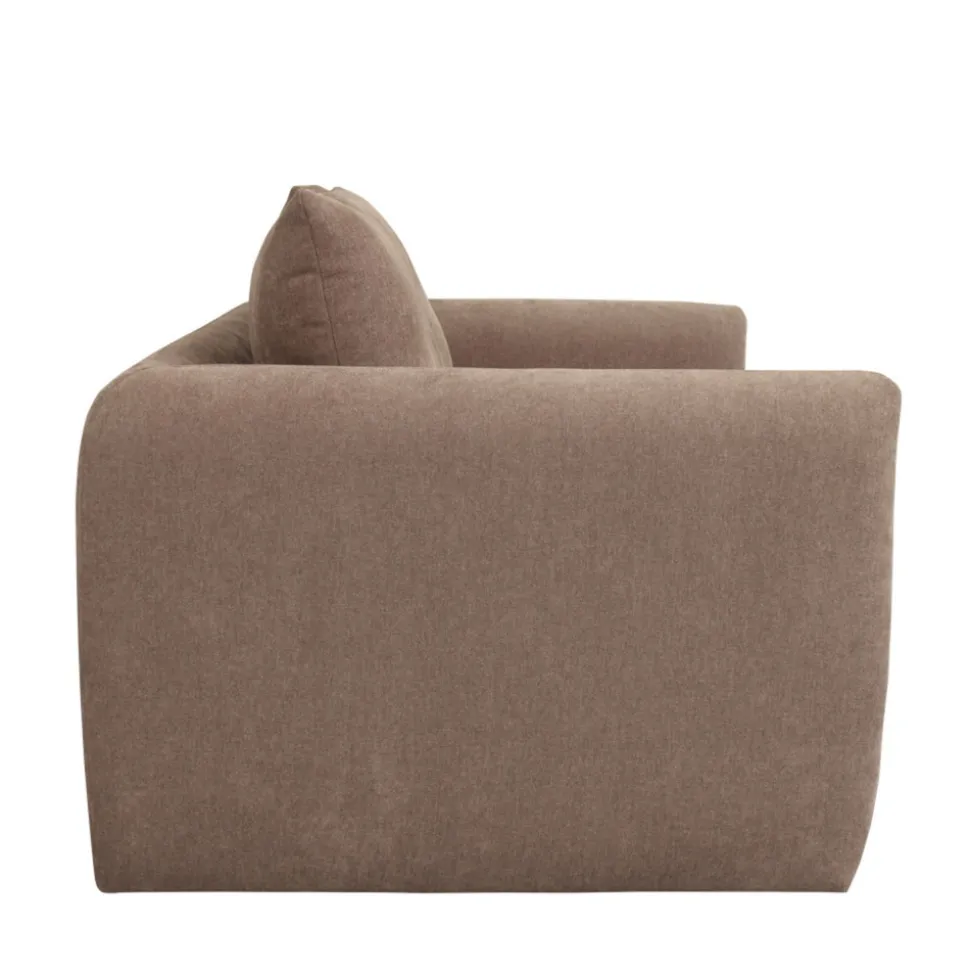WIAME Canapé droit 2,5 places en tissu style contemporain