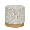 WILD Pouf rond en tissu imprimé animal ø40cm