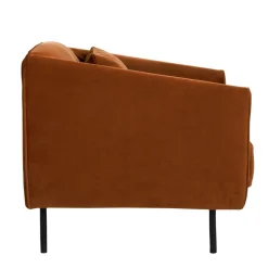 WINSEN Fauteuil en velours pieds droits en métal