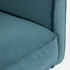 WINSEN Fauteuil en velours pieds droits en métal