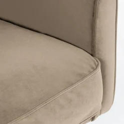 WINSEN Fauteuil en velours pieds droits en métal