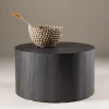 YORK Table basse ronde effet marbre ø80cm