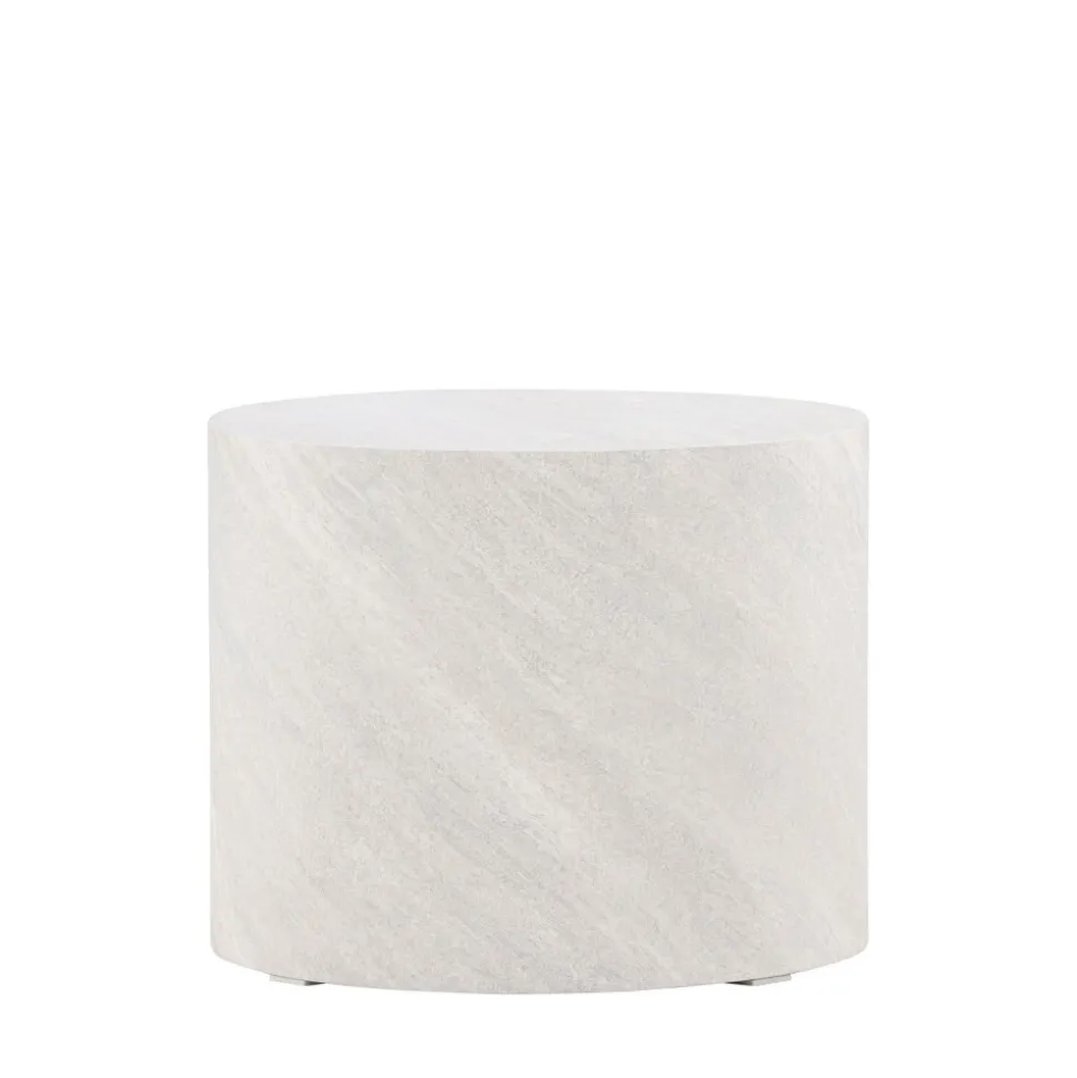 YORK Table d'appoint ronde effet marbre ø50cm