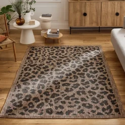YUMA Tapis contemporain imprimé léopard