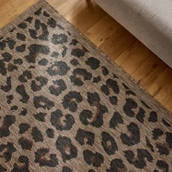 YUMA Tapis contemporain imprimé léopard