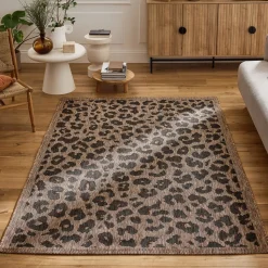 YUMA Tapis contemporain imprimé léopard